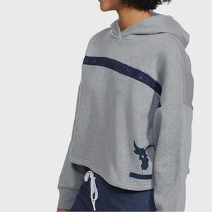 Under Armour Women's Project Rock Taped Gray Hoodie